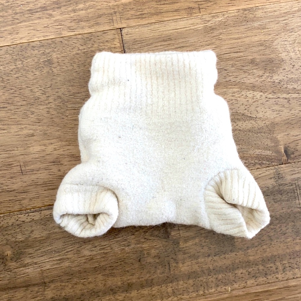 Shrunk Disana wool diaper cover